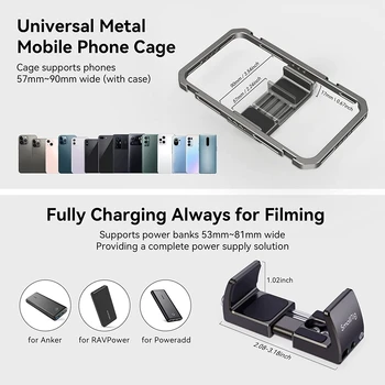 SmallRig All-in-One Video Kit Ultra Aluminum Phone Video Rig Kit W/Quick Release Tripod Wireless Control Handles RGB Light Mic product image