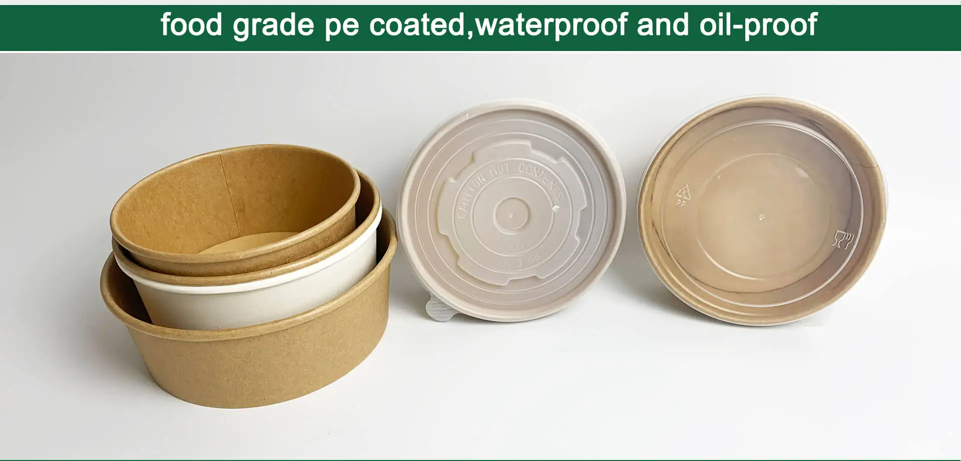 Custom Printed Disposable Hot Food Packaging Take Away Kraft Paper