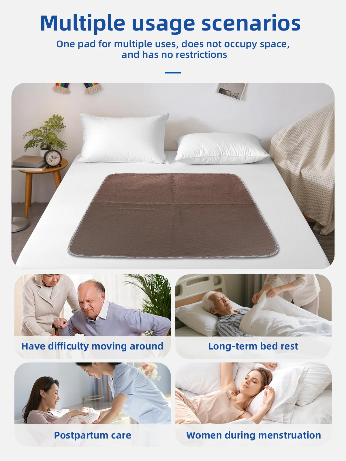 Wholesale Large Waterproof Machine Washable Quilted Bed Mat Knitted In - product detail 3