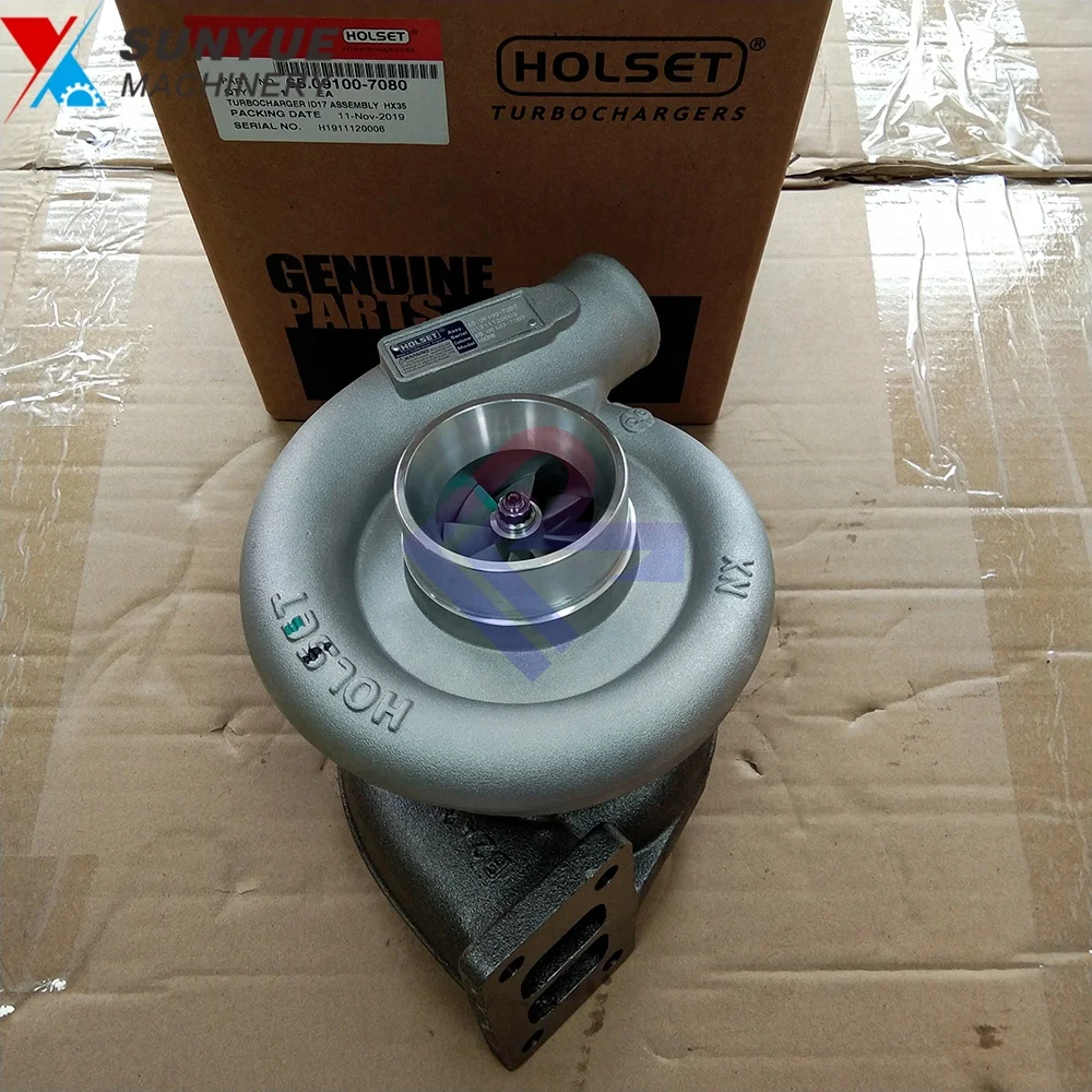 DH220-5 DX225 Turbocharger for Doosan DB58 Engine, HX35 Model, 3