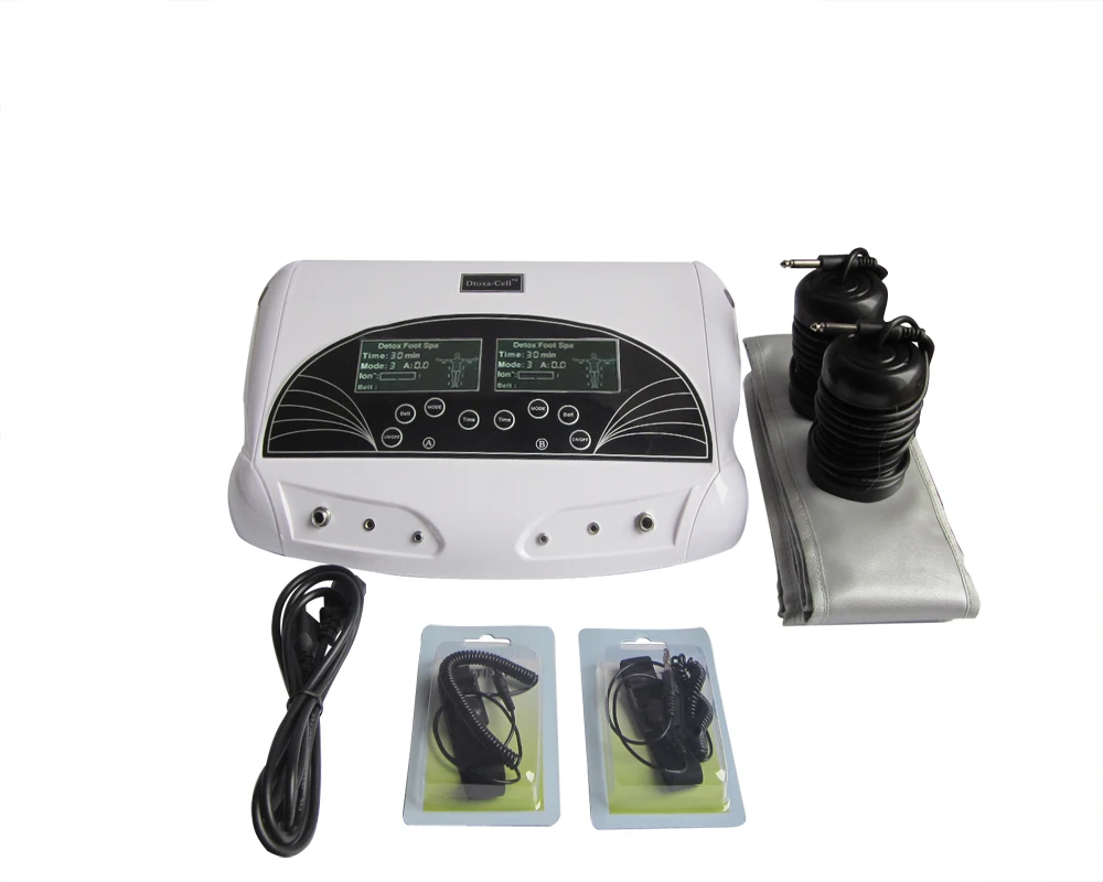 Two people use ionic foot bath detox machine ion cleanse Health care for sleep improvement