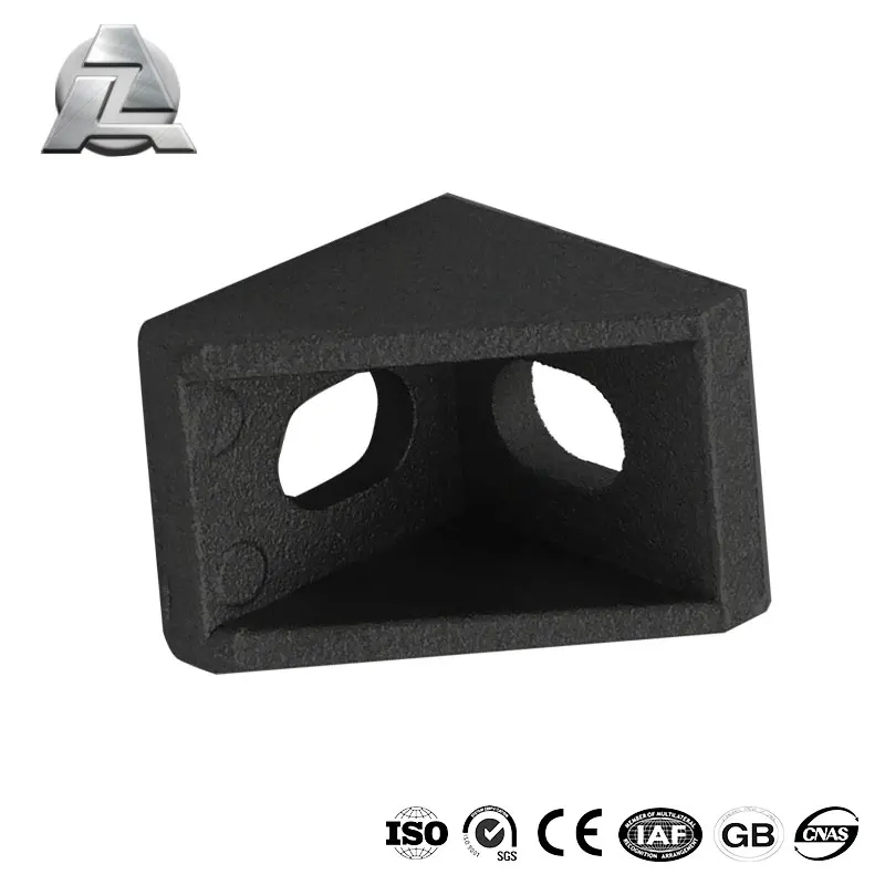 2020 Black Corner Bracket Fitting Angle L Connector Bracket Fastener for Aluminium Profile 20X20 V Slot 3D Printers Accessories