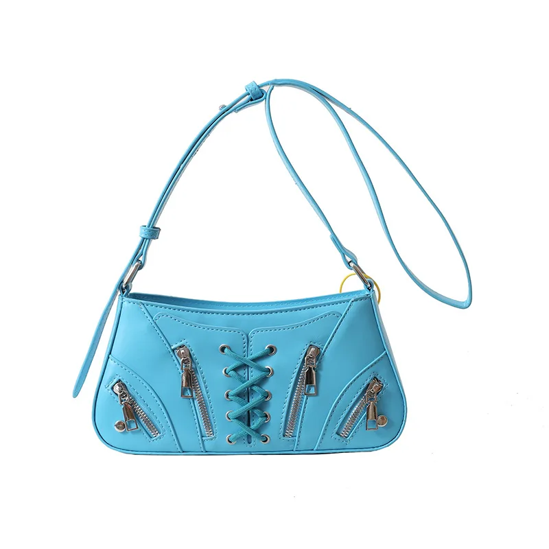 Women’s 2026 Spring Cross-border Crossbody Bag Rivet Zipper Closure PU Material Single Strap Small Size Fashionable Design