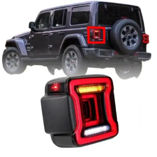 Led Tail Light Brake Lights Turn Signal DRL tail lamp for Jeep Wrangler JL 2018 2019