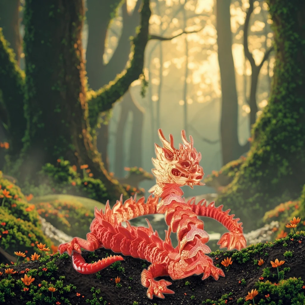 Oem Mini Custom 3D Printing Linked Dragon Emperor Printer Toy Manufacturer