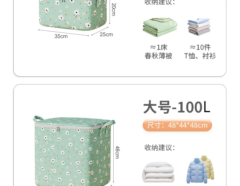 Large Capacity Household Quilt Storage Bag Clothes Quilt Storage Bag Moving Living Room Bedroom Quilt Sorting Storage Basket