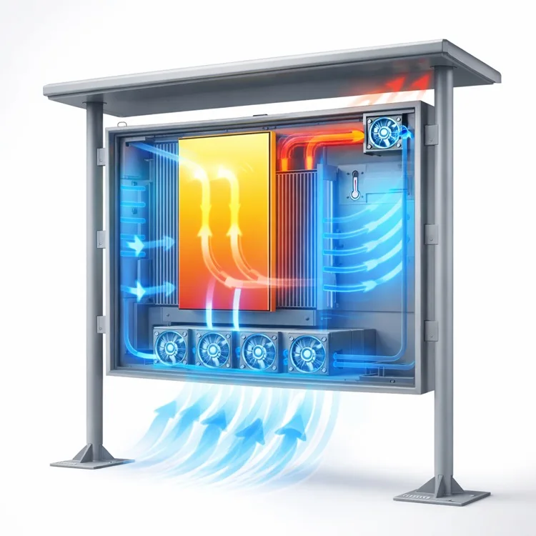 air cooling outdoor digital signage kiosk