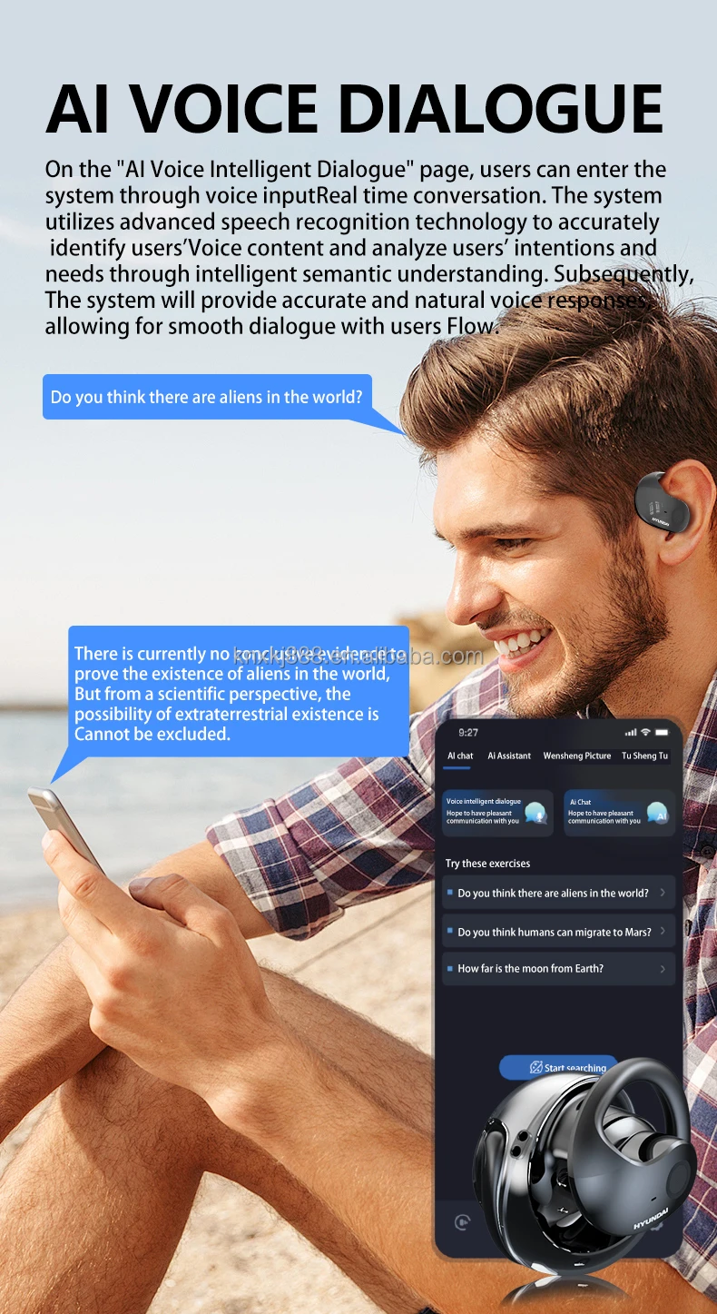 T26 Pro Smart TWS Earphones & Head Phones Wireless BT with BES Chipset Real-Time English Translation Non-Noise Cancelling