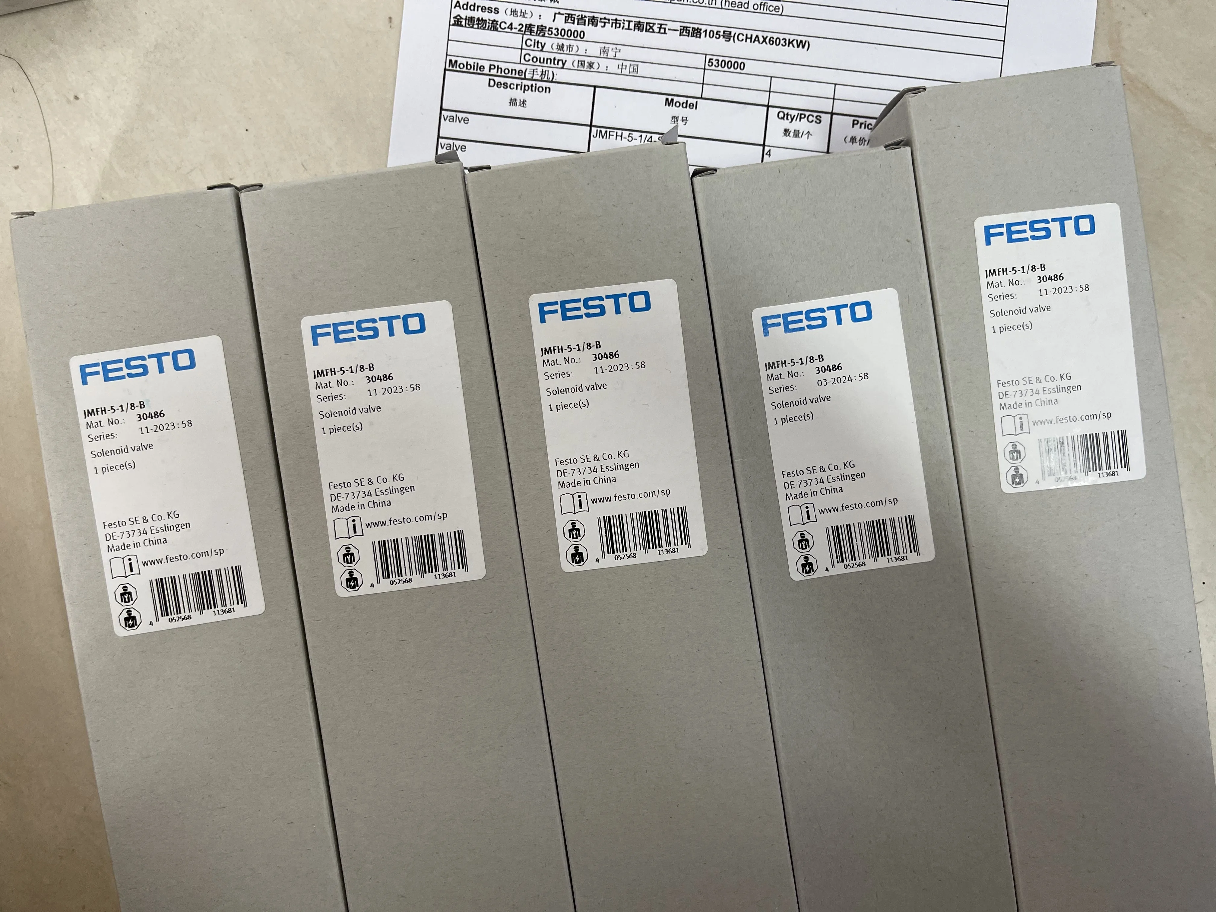 Festo Solenoid Valve JMFH-5-1/8-B Festo Solenoid Valve JMFH-5-1/8-B