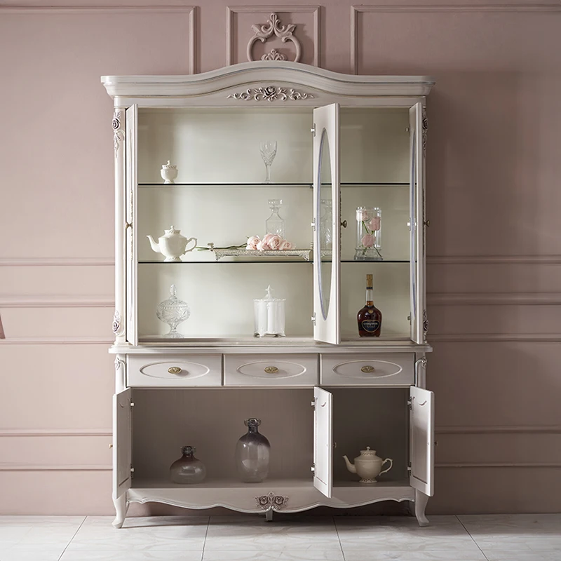 Витрина из стекла и дерева винный шкаф роскошный боковой высококачественный дизайн классический буфет