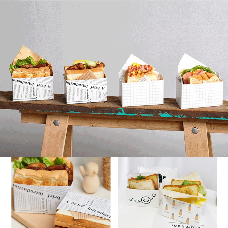 Custom Cartoon Toast BreadWrapping Packaging Paper Boxes Carton Breakf –  Fastfoodpak