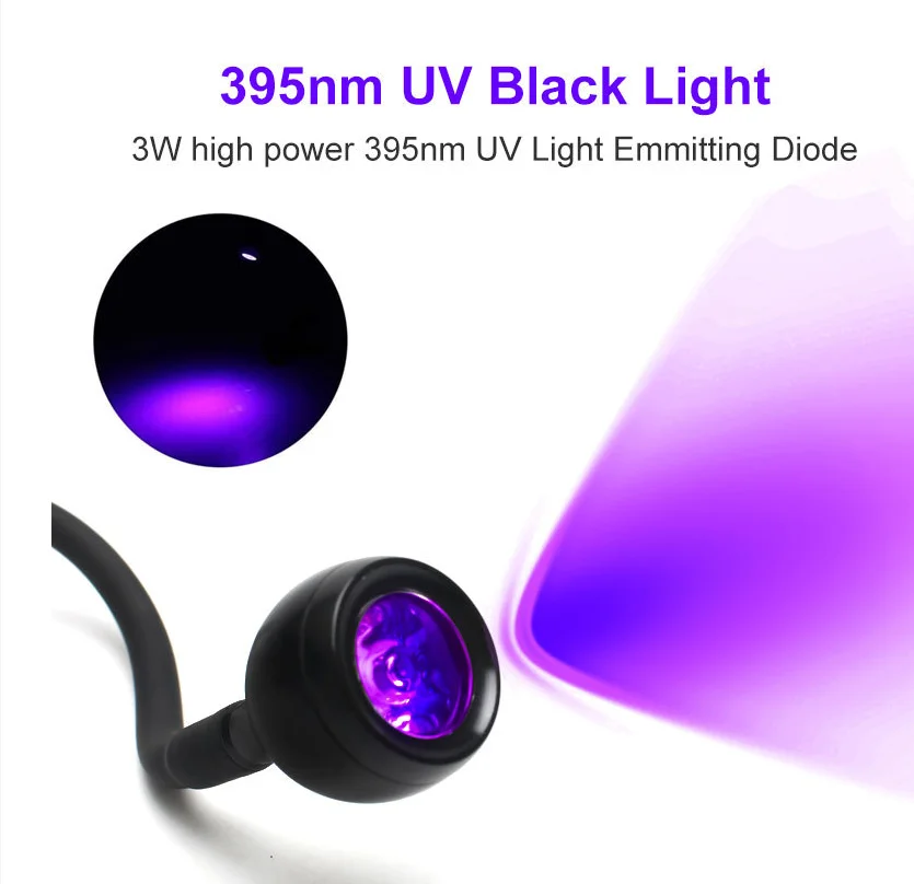 Yarrae New Released 5v 1a Flexible Uv Light Lamp Usb Powered By Adapter