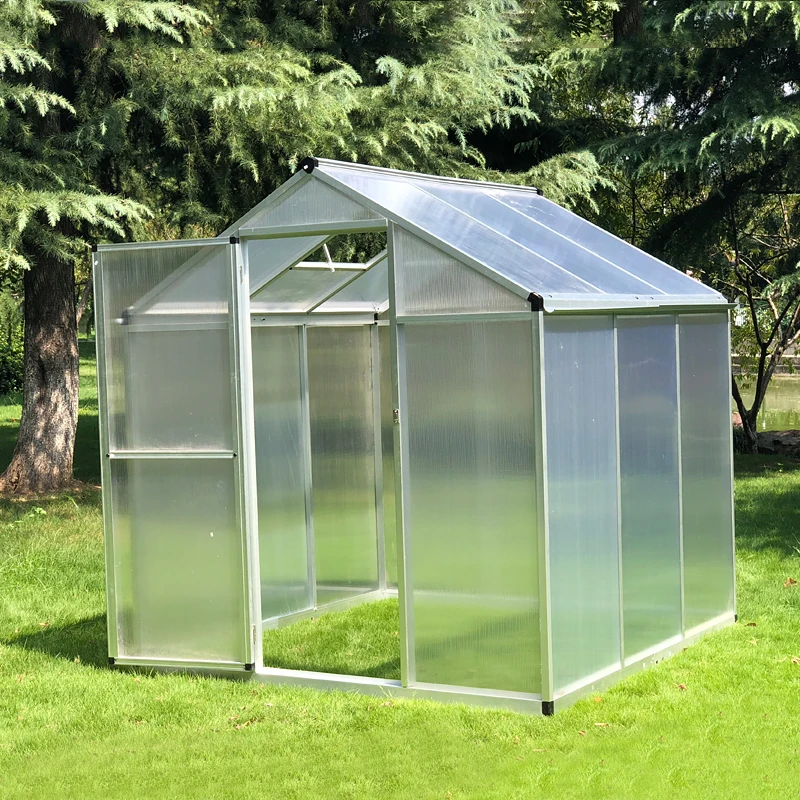 Оптовая продажа зеленый сад поликарбонат домашняя томатная теплица для сельского