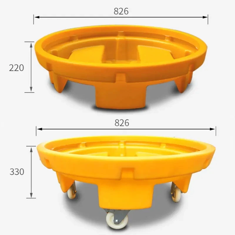 Oill Spill containment one drum pallet tray Spill plastic deck with wheel