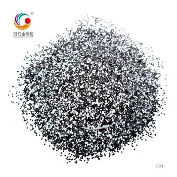 GH2899 Bulk Extra Fine PET cosmetic Nail Glitter Black White Colors Mixed Glitter Powder For Gretel Leather Decoration Supplies