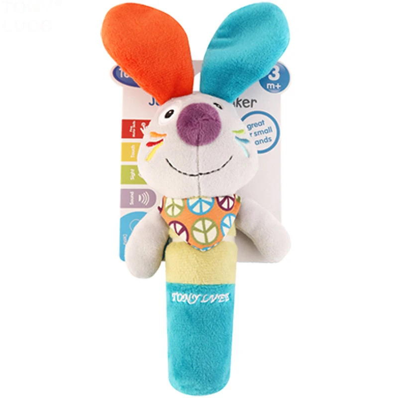 Оптовая продажа, милые животные, музыкальная детская коляска, погремушка с искажающим зеркальным кольцом, мяч, игрушки для младенцев, Chocalho