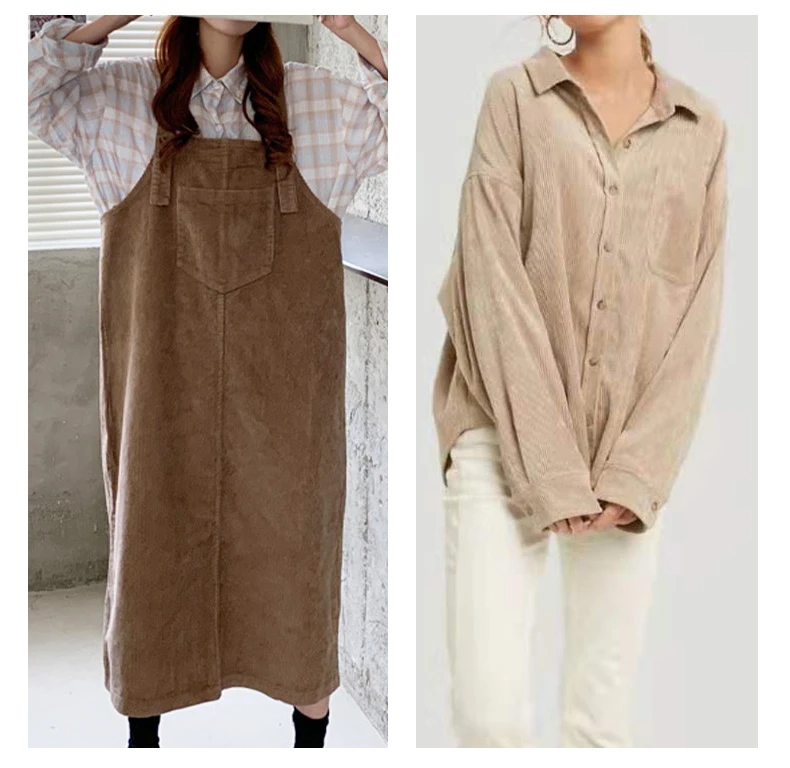 Фабричная оптовая продажа, осенне-зимняя куртка, ткань г/м2, хлопковая Вельветовая ткань для одежды