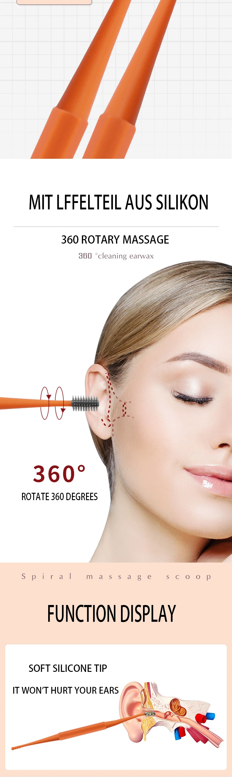 product factory made custom color ear wax removal kit beauty stainless steel ear cleaning tool-3