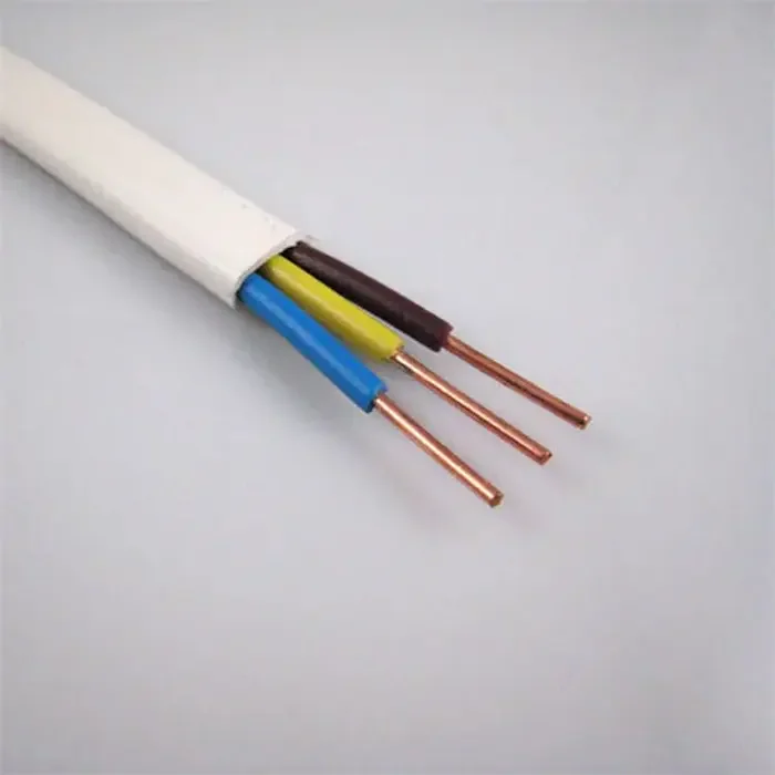 Bvvb cáp phẳng 1.5mm 2.5mm 4mm 6mm Dây đồng phẳng cách điện PVC và vỏ bọc đôi và cáp đất cho hệ thống dây điện.