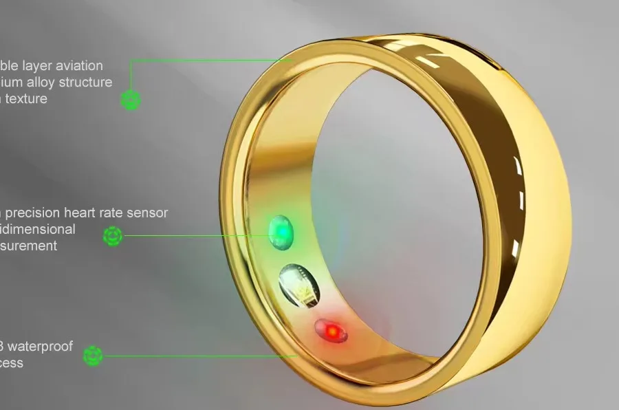 New Technology Health Smart Ring SR200 Heart Rate Sleep Multiple Sport  Modes Fashionable Wedding Rings Couple Set