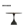 Delifeng Obsidian Black Slab Round Table