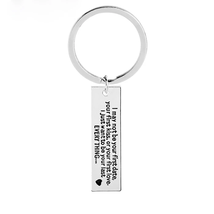 First Kiss Metal Key Chain Keyring 