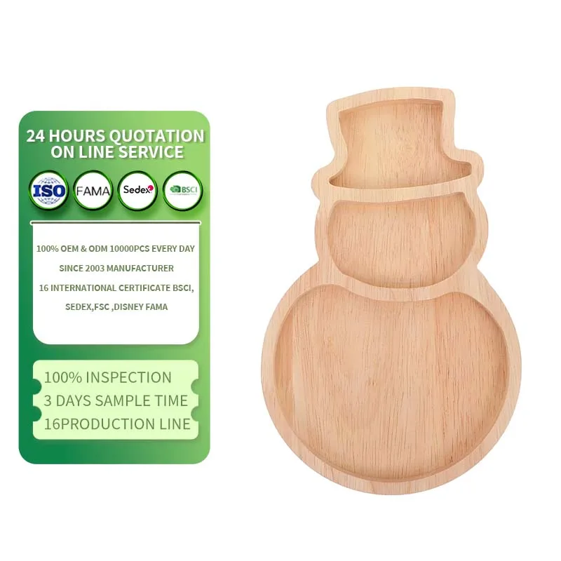 AWIZOM 2 Pcs Christmas Wood Serving Platters Christmas Tree And Gingerbread Man Shaped Wooden Trays Christmas Bamboo Charcuterie Boards Wood Snack Dish Plates For Xmas Holiday Housewarming Presents