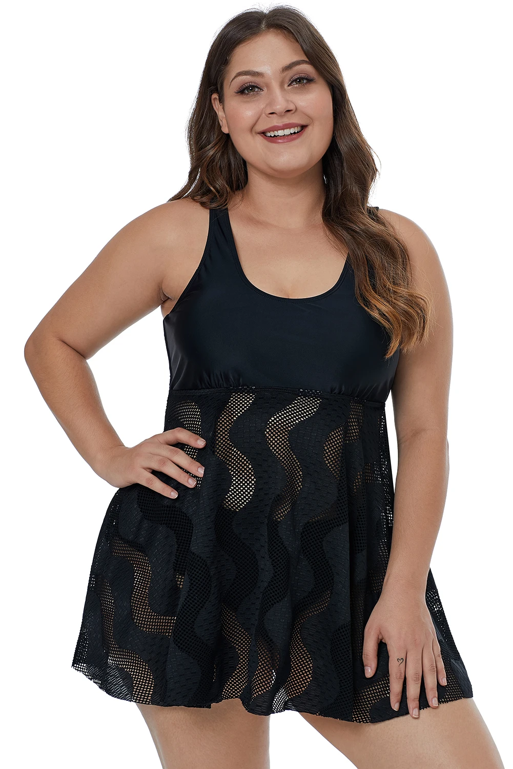 plus size swim dress
