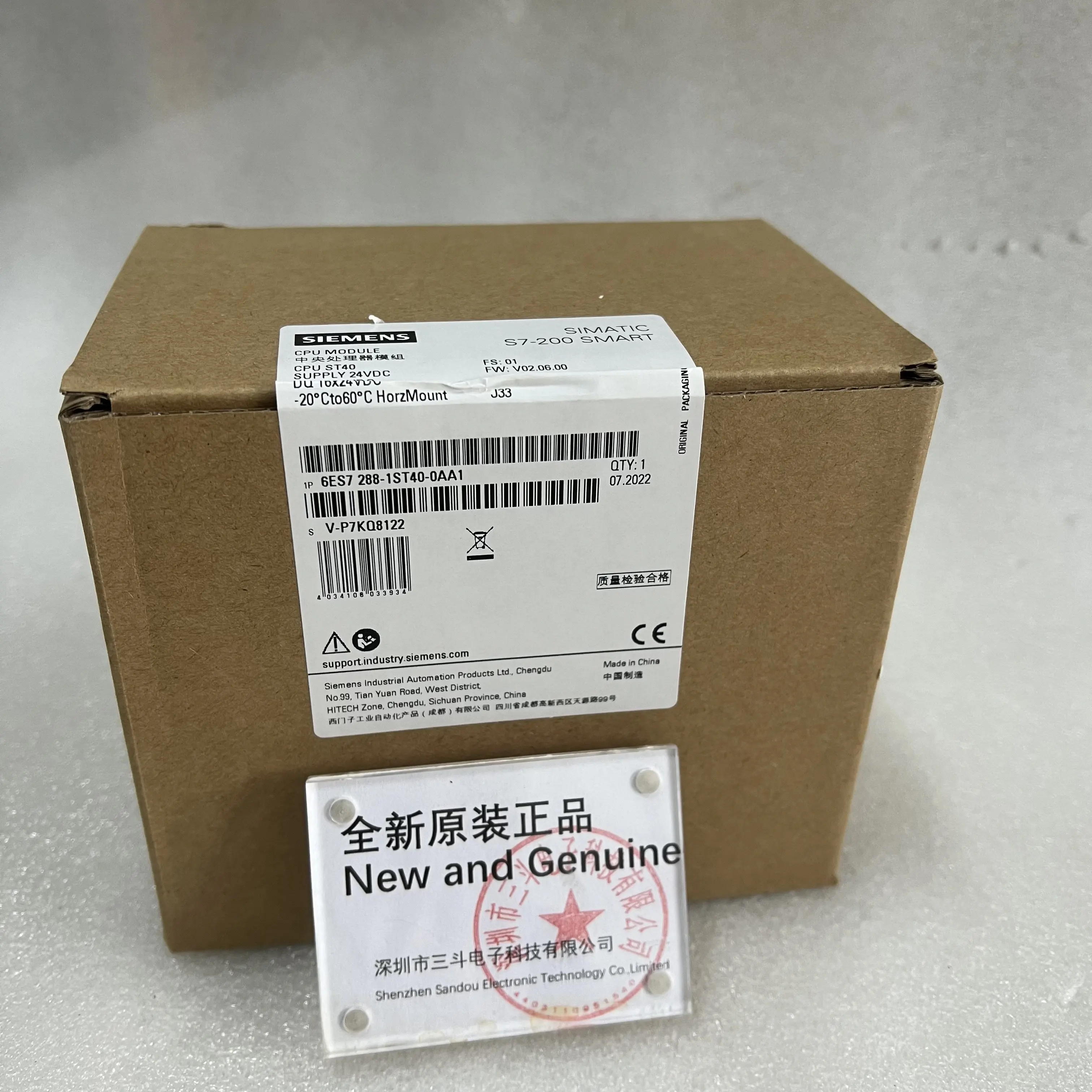 Siemens CPU Module 6ES7288-1ST40-0AA1