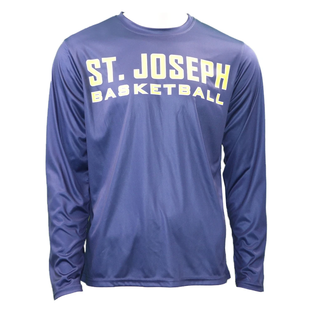 100% Polyester Custom Sublimated Basketball Long sleeve hooded shooting  shirt