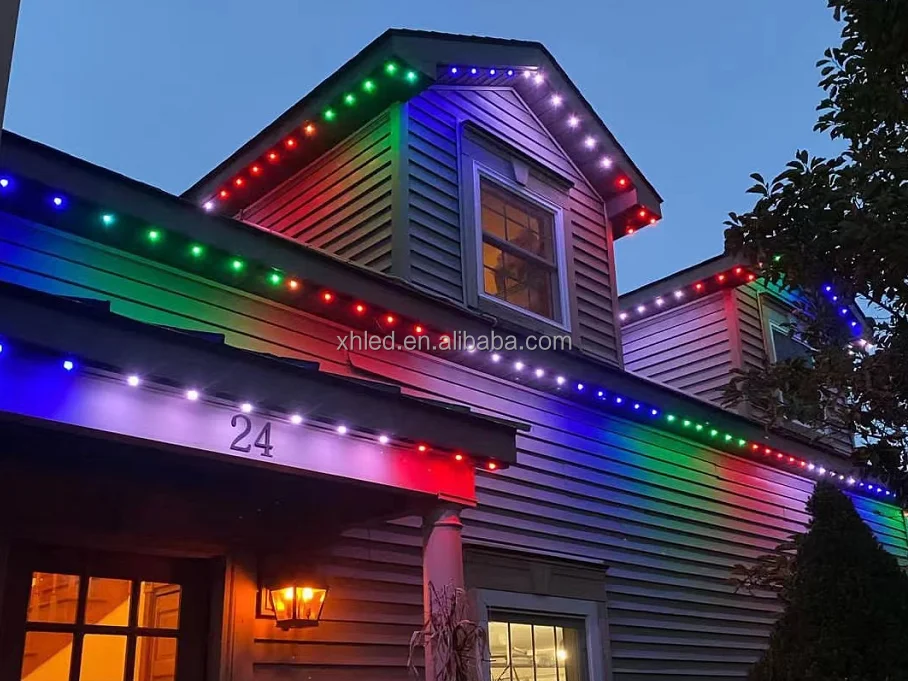 20MM permanent holiday light 5050 rgb rgbw 1903 2904 dmx512 IC led pixel point smart home exterior christmas light