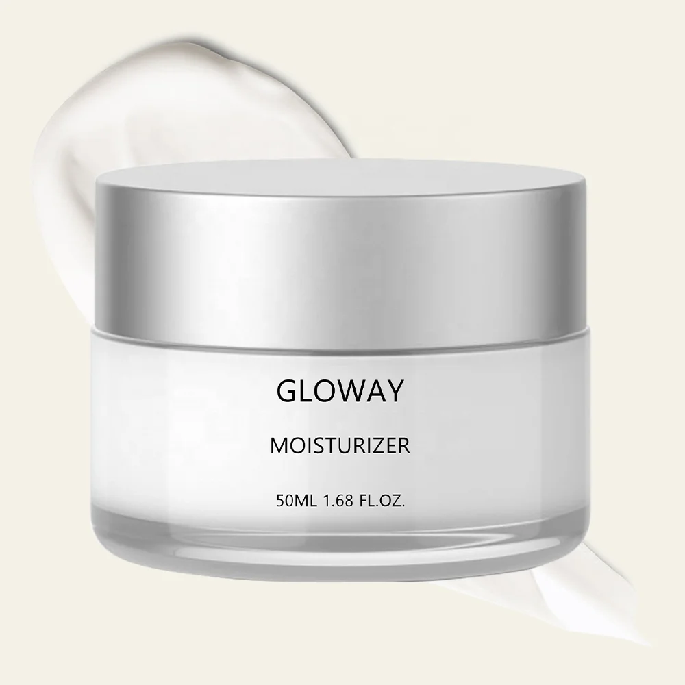 50ml Basic Gentle Formula Deep Moisturization Long-Lasting Hydration Glass Jar Face Cream Facial Moisturizer for Most Skin Types
