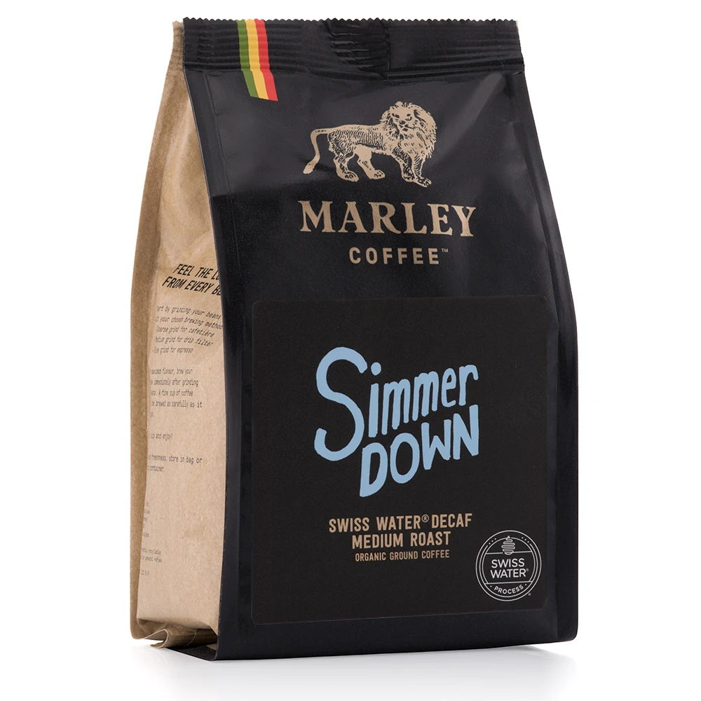 Granos De Café Marley,Tostados A Fuego Lento,Agua Suiza,Decaf  Orgánico,Decafado,Alta Calidad Y Buen Precio - Buy Café Máquina De Pelar De  La Bolsa De La Bolsa De Café,Máquina De Café Y Molino De