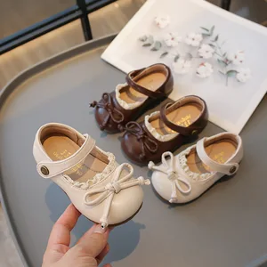 New Hot Sale Spring Autumn Western Style Soft Soles Toddler Non-Slip Kid Princess Dress Shoes Baby