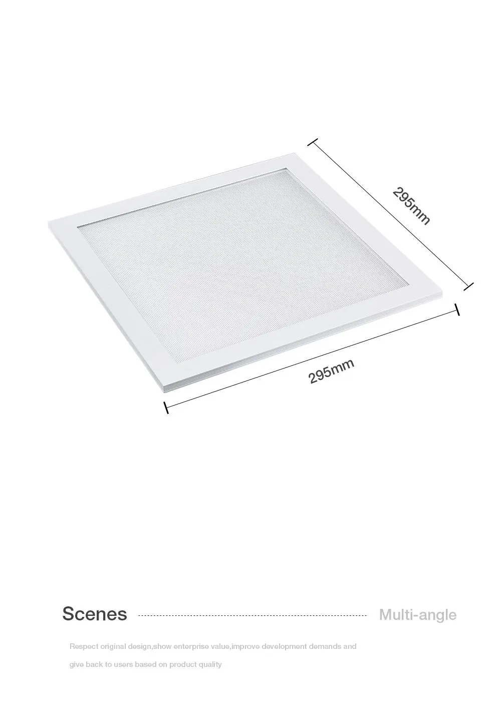 2022 High-strength Alloy Housing 295*295mm Aluminum Smart 15W Led Panel Light For Hospital Supermarket Office And Home