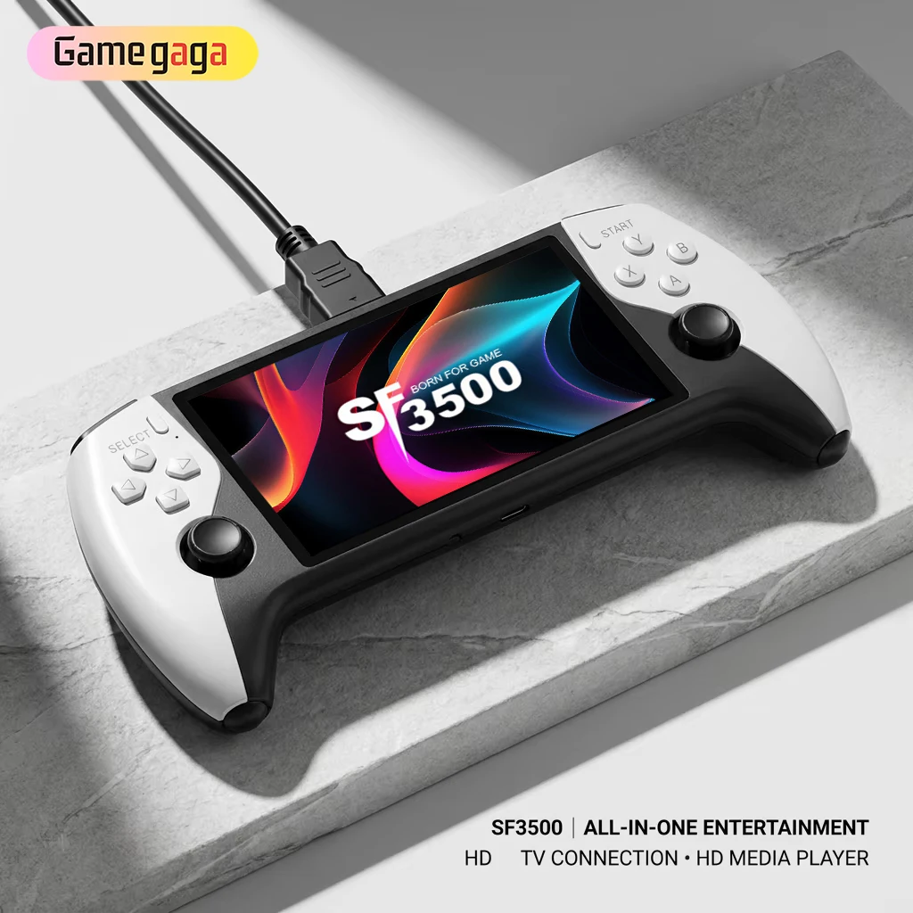 Gamegaga SF3500 携帯ゲーム機 5インチ FHD対応 TV出力 64GB 20000種類