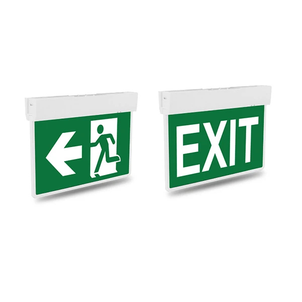 Emergency Light LFP Battery Rechargeable Waterproof Wall Mounted Edge Lit  Indicator Exit Signs Bunnings