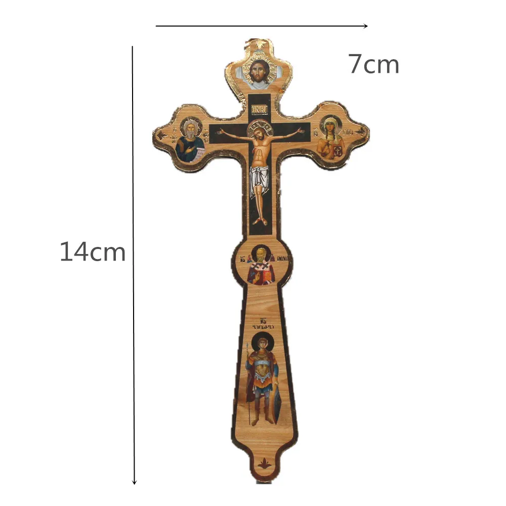 Lot De 5 Croix En Bois Avec Inscription "Christ Jésus" - Décoration Religieuse, Pendentif Ou Cadeau De Méditation