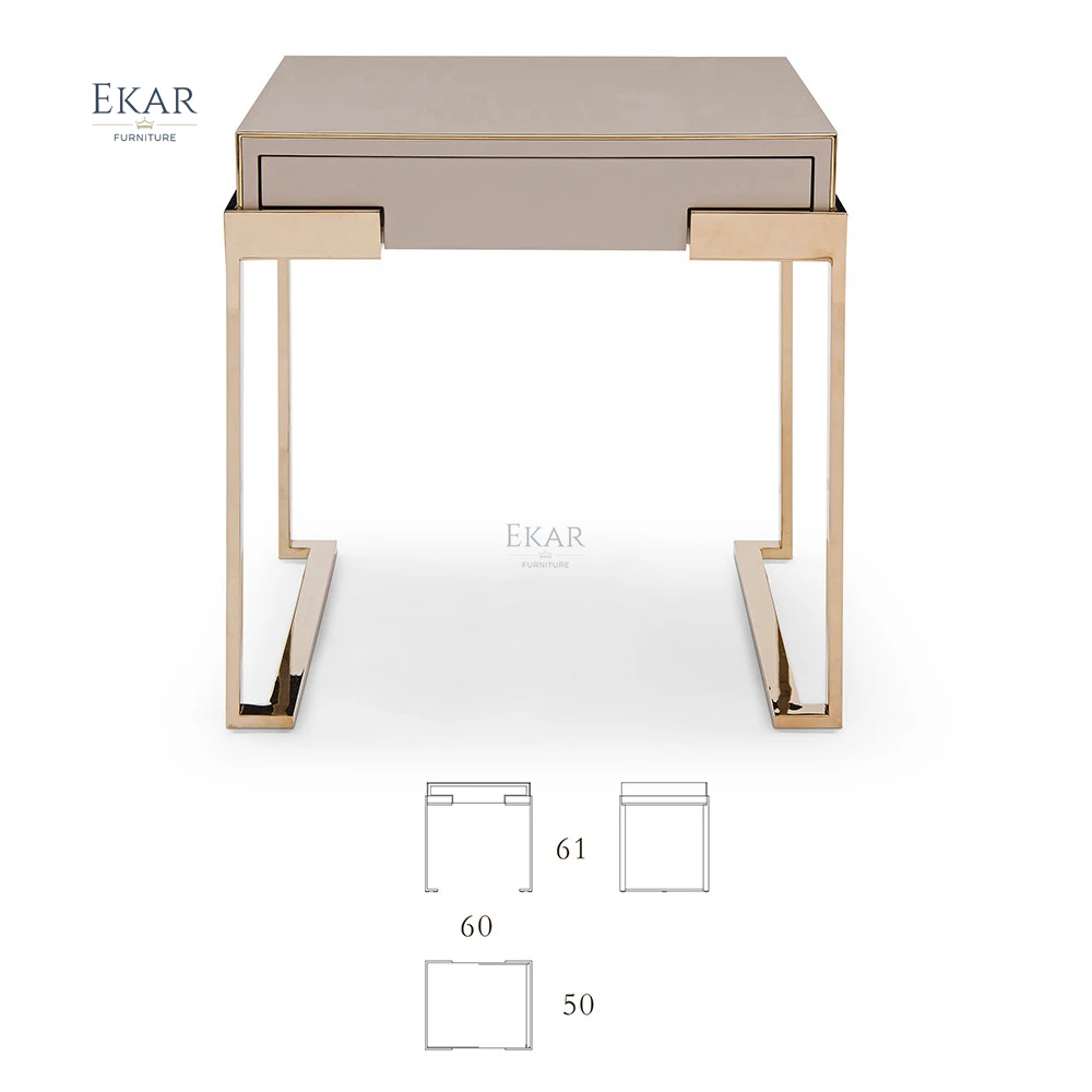 product crystal hardware steel leg bedside table   elegant nightstand with metal accents-64