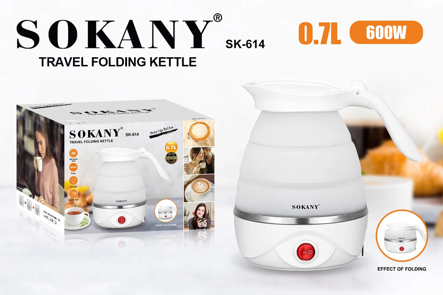 Sokany 2.2L Electric Kettle Glass Stainless Steel Tea Water Boiler Led Fast  Hot