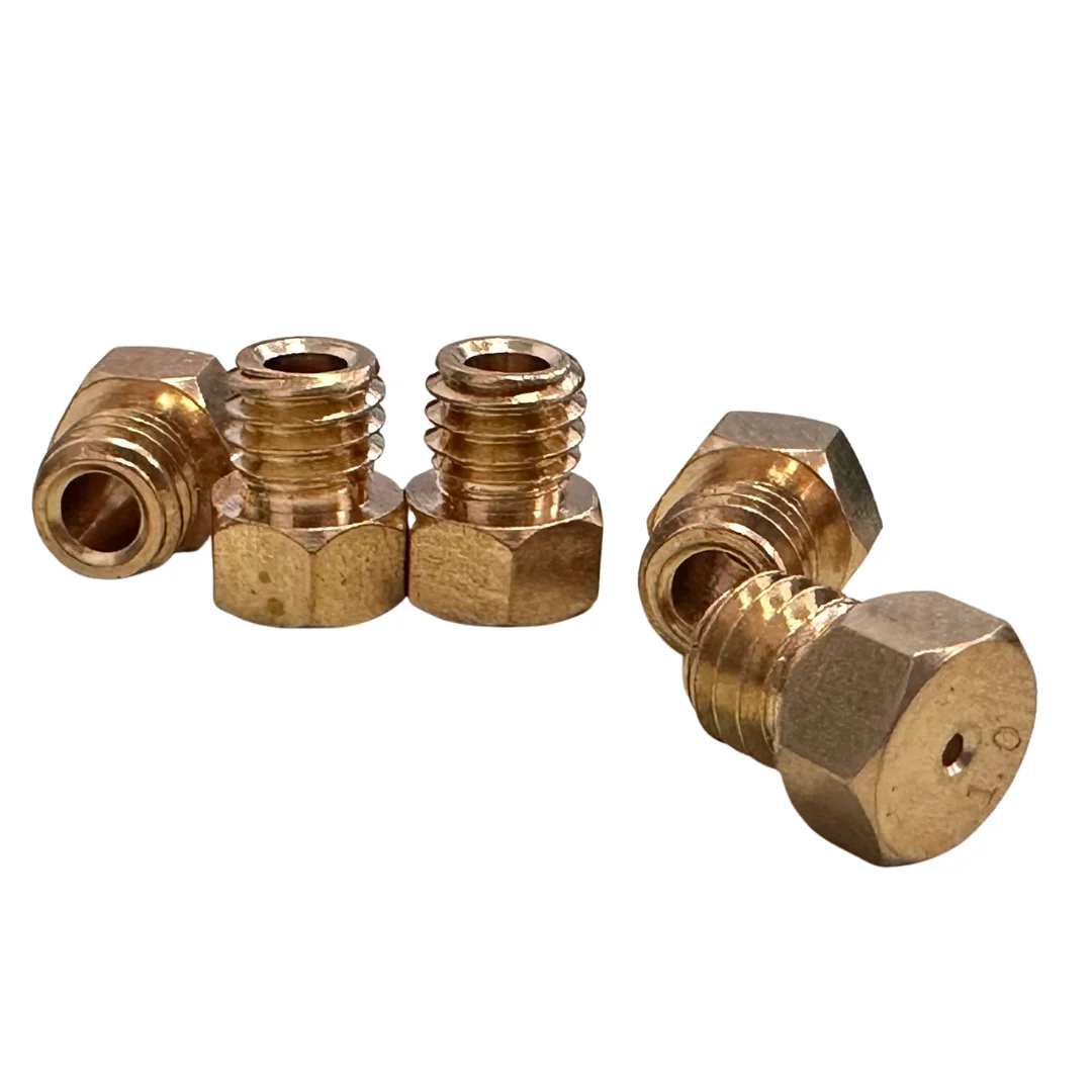 Lpg Natural Gas Jet Nozzle Injector M6 X 1 Thread Orifices 0.50 To 1.0