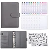 Raccoglitore grigio + foglio budget + 8 tasche budget + 2 adesivi