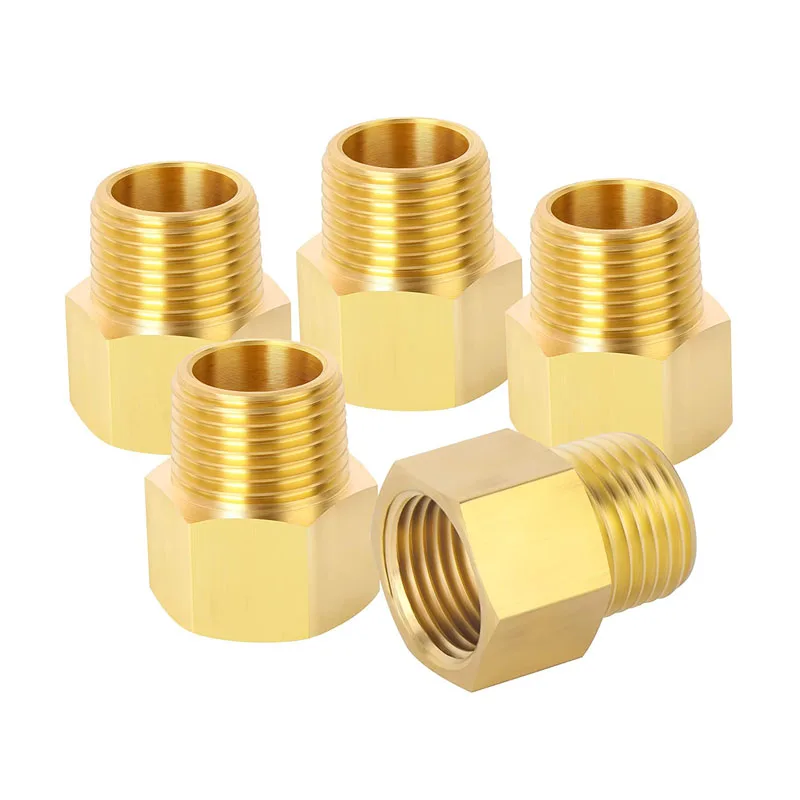Reductor De Latón Hexagonal NPT - 3/4" Macho X 1/2" Hembra - Para Montaje De Tuberías Y Sistemas Hidráulicos