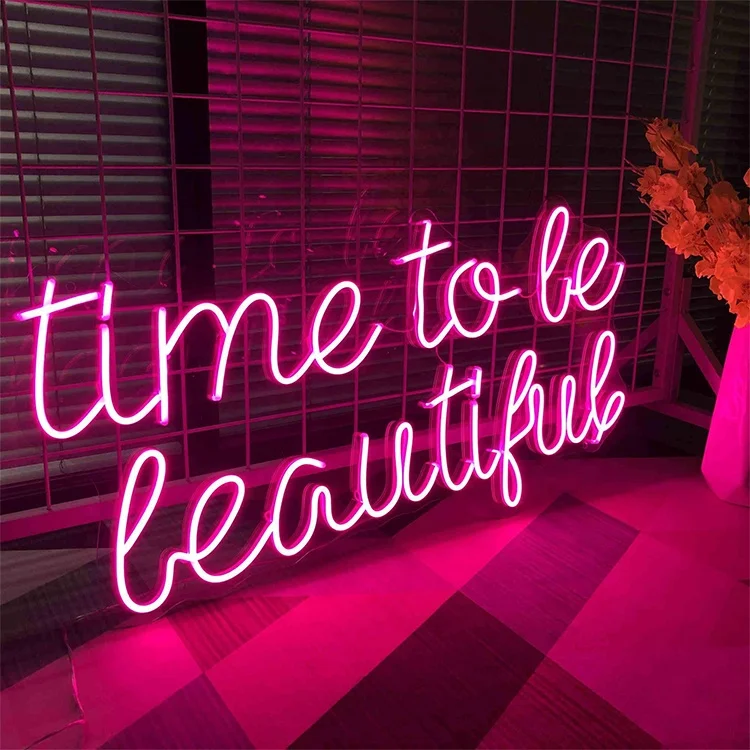 Pink Neon Sign Salon Shop LED Neon Sign Light Store Logo