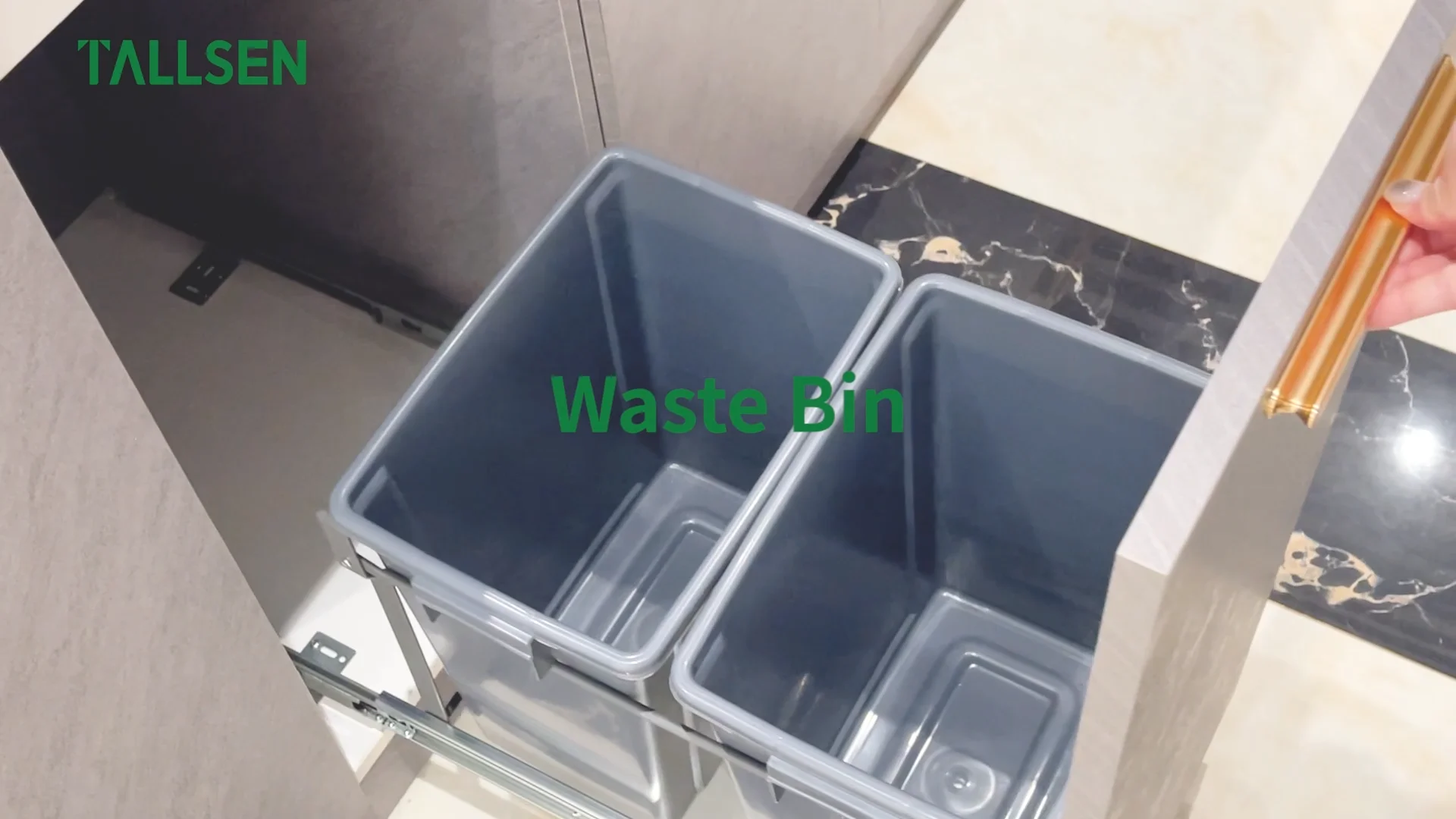 Kitchen Pull Out Waste Bins Organizations Drawer Hidden Double