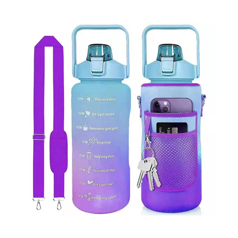 Wholesale 64oz \/ 2l Half Gallon Water Bottle With Storage Sleeve Camo