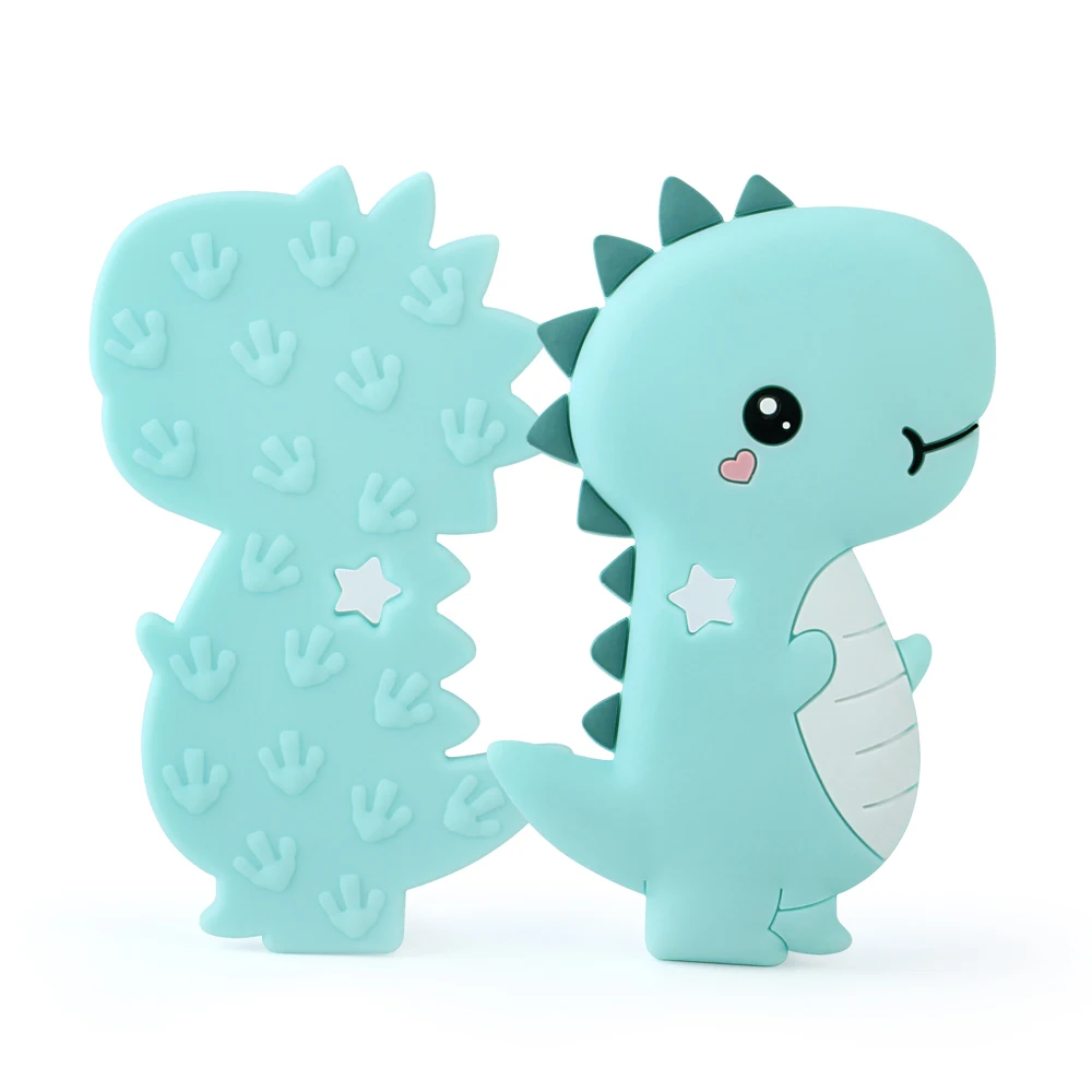 Dinosaur Baby Teether Rodent Animal Silicone Beads Chew Charms Food Grade Silicone Teether Bead Toy Gift