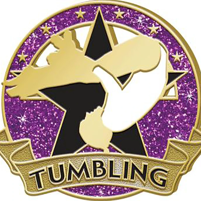 Благородный производитель металла гимнастика медаль значок на заказ логотип Трофи премии Craft булавки