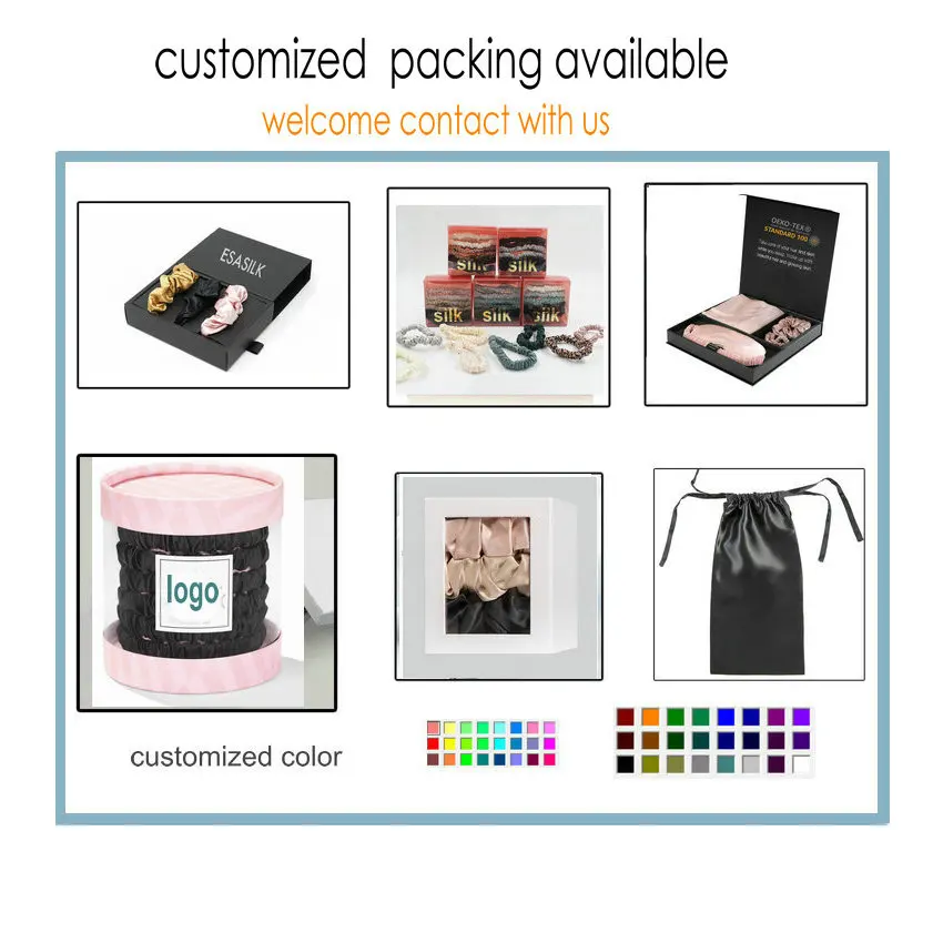 100% резинка для волос большого размера из чистого тутового шелка модная эластичная упаковка 100 + девочек