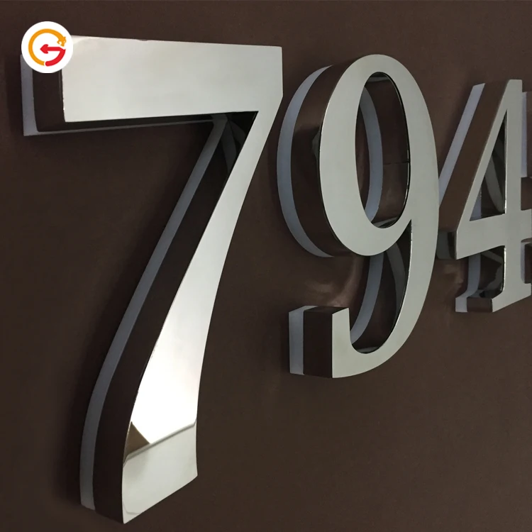 Jaguarisgn Custom Laser Cutting Metal 3d Illuminated House Numbers Led ...